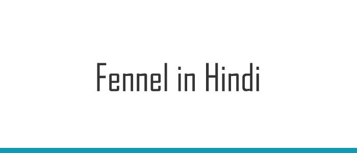 Fennel in Hindi