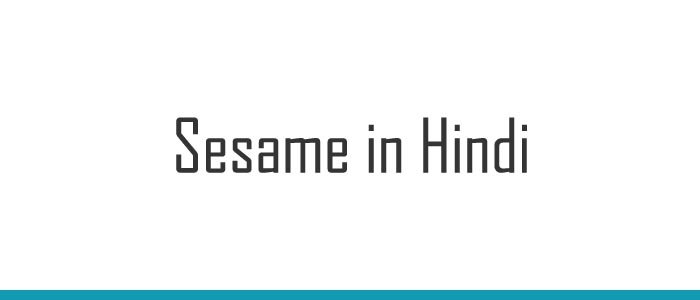 Sesame in Hindi