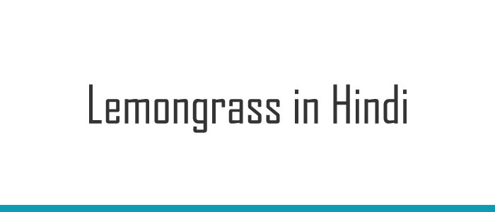 Lemongrass in Hindi