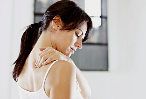 Patient suffering from Fibromyalgia Diagram of Fibromyalgia patient